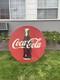 Vintage Large Coca Cola 4 Foot Flat Metal Sign