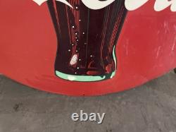 Vintage Large Coca Cola 4 Foot Flat Metal Sign