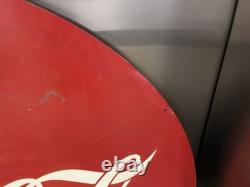 Vintage Large Coca Cola 4 Foot Flat Metal Sign
