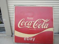 Vintage Large Plastic Coca Cola 6 Foot Sign E. U. C