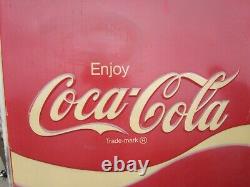 Vintage Large Plastic Coca Cola 6 Foot Sign E. U. C