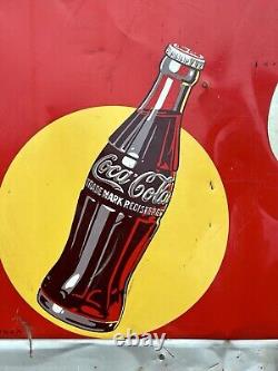 Vintage Late 1940s Pause Drink Coca Cola RARE Sun Spot Campaign Advertising Sign