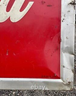 Vintage Late 1940s Pause Drink Coca Cola RARE Sun Spot Campaign Advertising Sign