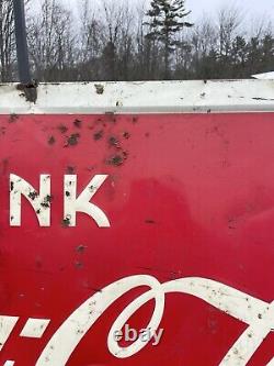 Vintage Late 1940s Pause Drink Coca Cola RARE Sun Spot Campaign Advertising Sign