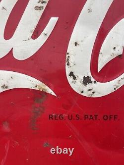 Vintage Late 1940s Pause Drink Coca Cola RARE Sun Spot Campaign Advertising Sign