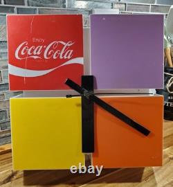 Vintage Lighted Coca Cola Electric Wall Clock Sign