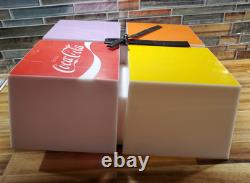 Vintage Lighted Coca Cola Electric Wall Clock Sign