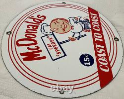 Vintage Mcdonald's Porcelain Sign Speedee Pepsi Coke Piggly Wiggly In-n-out Gas