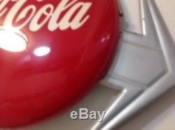 Vintage Metal 12 Coca-Cola Coke Button Arrow Sign SODA GAS OIL Non Porcelain