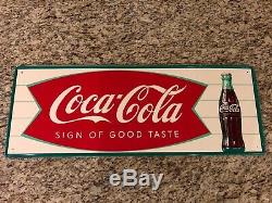 Vintage Metal Coca-Cola Advertising Sign Sign Of Good Taste