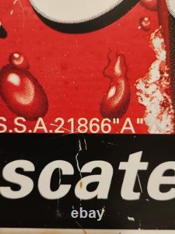 Vintage Metal Coca-Cola Double Sided Sign In Spanish 23 1/2 x 11 3/4