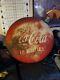 Vintage Metal Coca-Cola In Bottles Sign Early 1950's 36 Diameter Memorabilia