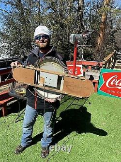 Vintage Metal Coca Cola Soda Pop Art Deco Wall Clock sign 36 inches