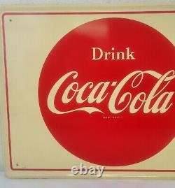 Vintage Metal Coke Sign COCA COLA Things Go Better With Coke 37x12 In. Original