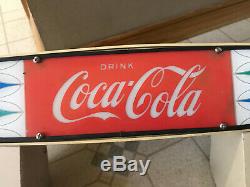 Vintage Metal Sign Light Old Coca Cola Cooler Light Coca Cola Sign Light