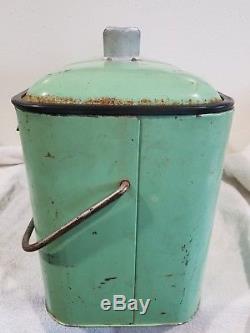 Vintage Mint Green Dr. Pepper Picnic Cooler, Ice Box, Coke, Antique Ice Chest, Soda