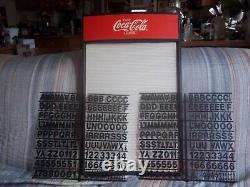 Vintage NOS! Coca-Cola Menu Board Sign withletters, numbers & symbols sets