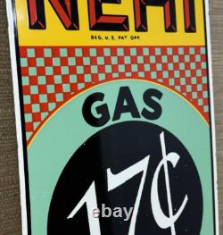 Vintage Nehi Soda Porcelain Sign Service Station Pump Plate Oil Coca Cola Pepsi