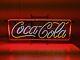 Vintage Neon 1980s Coca Cola Hanging Sign with Original Shipping Container Works