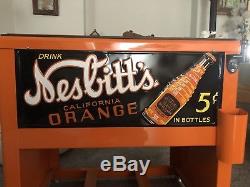 Vintage Nesbitts Soda Pop Machine Cooler Not Coca Cola Or Pepsi Sign Beautiful