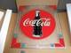 Vintage New Old Stock Coca Cola Stained Glass Bottle Window Hanging Soda Sign Bc