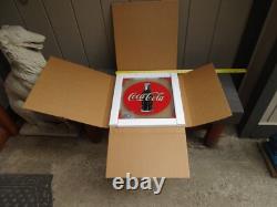 Vintage New Old Stock Coca Cola Stained Glass Bottle Window Hanging Soda Sign Bc