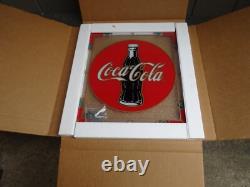 Vintage New Old Stock Coca Cola Stained Glass Bottle Window Hanging Soda Sign Bc