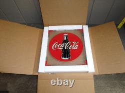 Vintage New Old Stock Coca Cola Stained Glass Bottle Window Hanging Soda Sign Bc