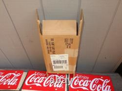 Vintage Nos Enjoy Coca Cola Stout Sign Company Case Of 6 Metal Advertising! Z501