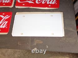 Vintage Nos Enjoy Coca Cola Stout Sign Company Case Of 6 Metal Advertising! Z501