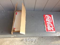 Vintage Nos Enjoy Coca Cola Stout Sign Company Case Of 6 Metal Advertising! Z501