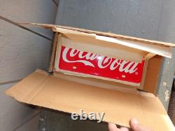 Vintage Nos Enjoy Coca Cola Stout Sign Company Case Of 6 Metal Advertising! Z501