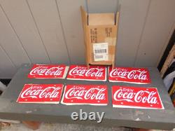 Vintage Nos Enjoy Coca Cola Stout Sign Company Case Of 6 Metal Advertising! Z501