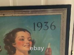 Vintage, ORIGINAL, 1936, 50th Anniversary, Coke, Coca-Cola Large Cardboard Sign