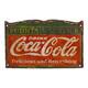 Vintage Old Antique Rare Coca Cola Adv. Embossed Porcelain Enamel Sign Board