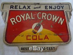 Vintage Original 1939 Royal Crown Hanging RC Cola Bottle Sign Not Coke or Nehi