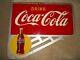 Vintage/Original 1948 Drink COCA-COLA Double-Sided Flange Sign with Bottle Logos