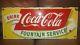 Vintage Original 1950's Coca Cola Soda Porcelain Metal not Tin Sign