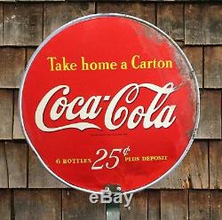 Vintage Original 1950s Coca Cola Soda Bottle Rack Holder With Sign Store Display