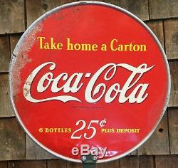Vintage Original 1950s Coca Cola Soda Bottle Rack Holder With Sign Store Display