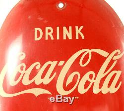 Vintage Original 1950s Coca Cola Soda Pop Cigar Thermometer Sign Advertising