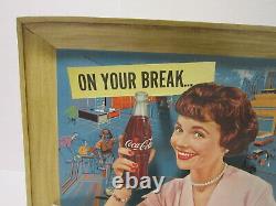 Vintage Original 1960 Coca-Cola 3-D Cardboard Counter/Stand-Up Display Sign