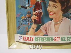 Vintage Original 1960 Coca-Cola 3-D Cardboard Counter/Stand-Up Display Sign