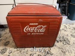Vintage Original 50's Coca Cola Metal Picnic Cooler