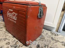Vintage Original 50's Coca Cola Metal Picnic Cooler