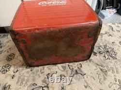 Vintage Original 50's Coca Cola Metal Picnic Cooler