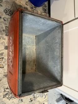 Vintage Original 50's Coca Cola Metal Picnic Cooler