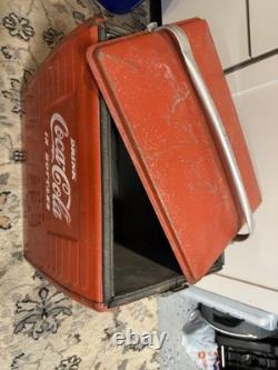 Vintage Original 50's Coca Cola Metal Picnic Cooler