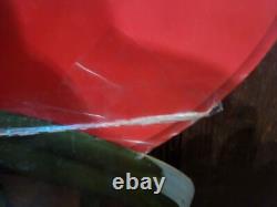 Vintage Original Antique Gas Oil General Store Sign Coca-cola Santa Clause