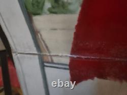 Vintage Original Antique Gas Oil General Store Sign Coca-cola Santa Clause